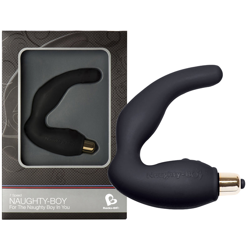 Rocks Off Naughty-Boy Prostate Massager (Black)