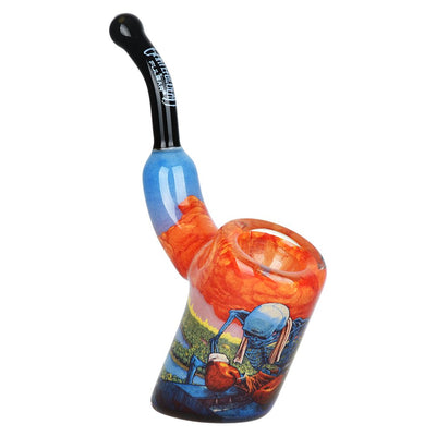 Grateful Dead x Pulsar Inside Print Bent Sherlock Pipe | 4"