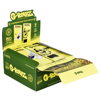 G-ROLLZ x Banksy's Graffiti Papers + Tips | 50pc | King Size | 16pk - Headshop.com