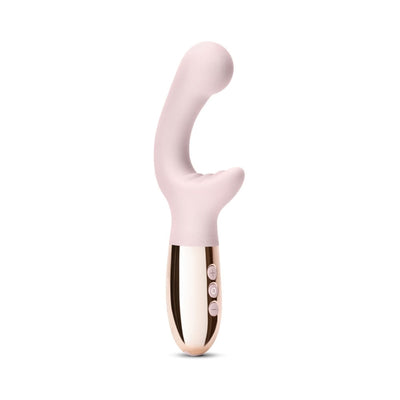 Le Wand XO Rechargeable Wave Silicone Dual Stimulation Vibrator Rose Gold