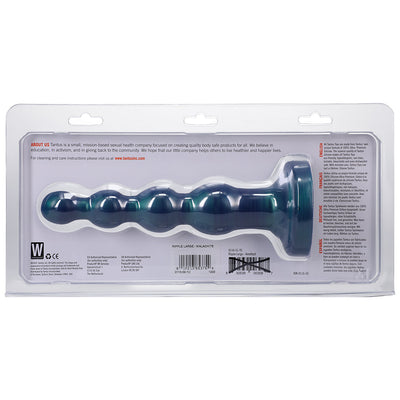 Tantus Ripple Large 8 in. Anal Beads Dildo Medium-Firm Malachite