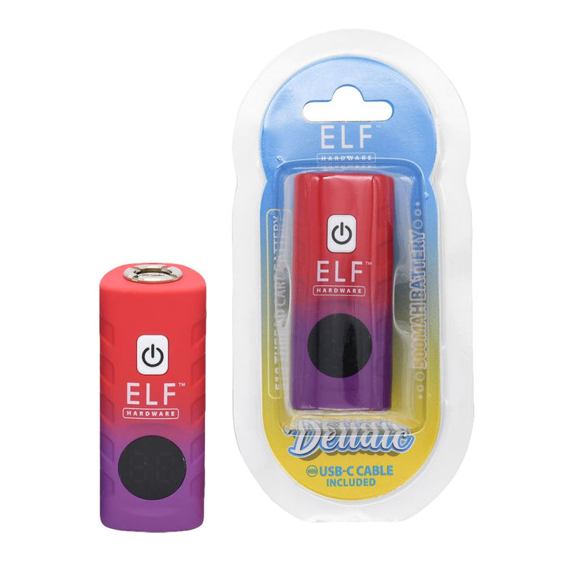 15CT DISPLAY - ELF Hardware Deltaic 510 Cart Vape Battery - 500mAh / Assorted Colors