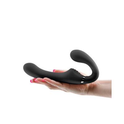 ShiShi Midnight Rider Vibrating Strapless Strap-On Black