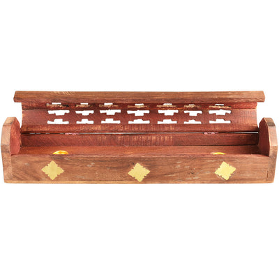 Assorted Carved & Inlaid Coffin Incense Burner - 6pc Set / 12in - Headshop.com