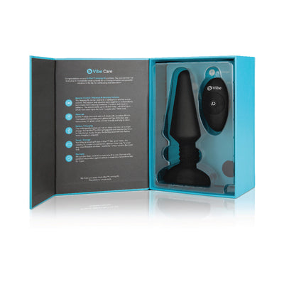 b-Vibe Rimming XL Rotating and Vibrating Remote Control Plug Black