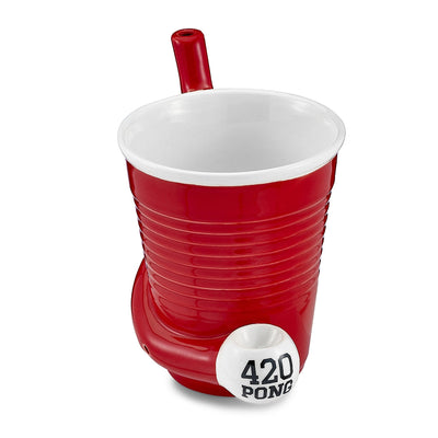 Beer Pong Pipe Mug - Headshop.com