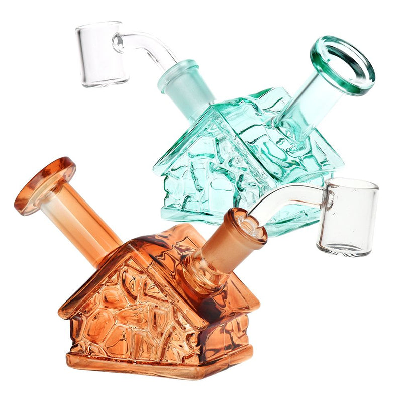 Delightful Dwelling Glass Dab Rig - 3.75" / 14mm F / Colors Vary