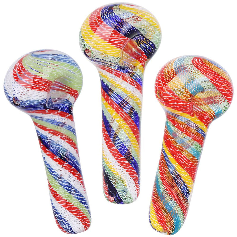 Colorful Visions Glass Spoon Pipe - 4.75" / Colors Vary