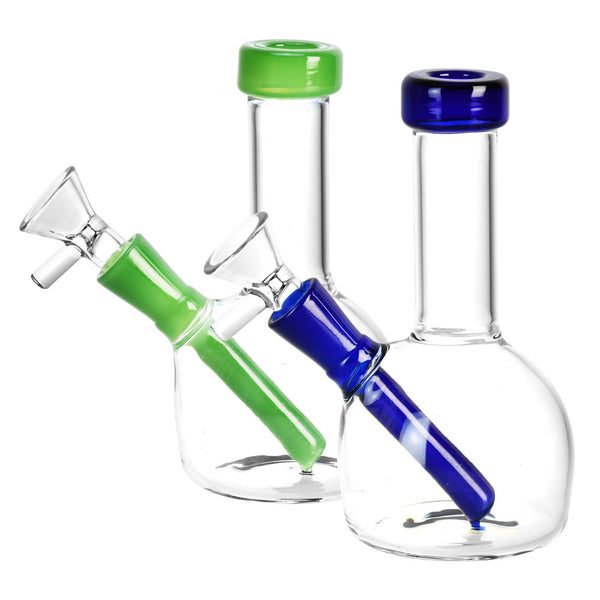 Dome Beaker Mini Water Pipe - 5.25"/14mm F/Colors Vary