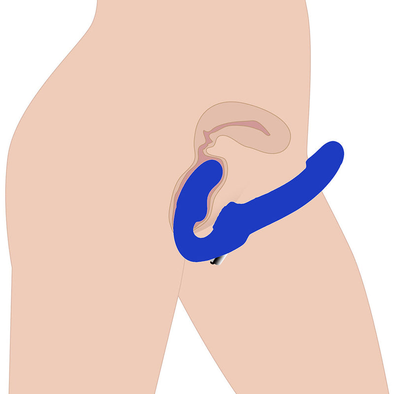 Strap U Revolver II Strapless Strap On Dildo (Blue)