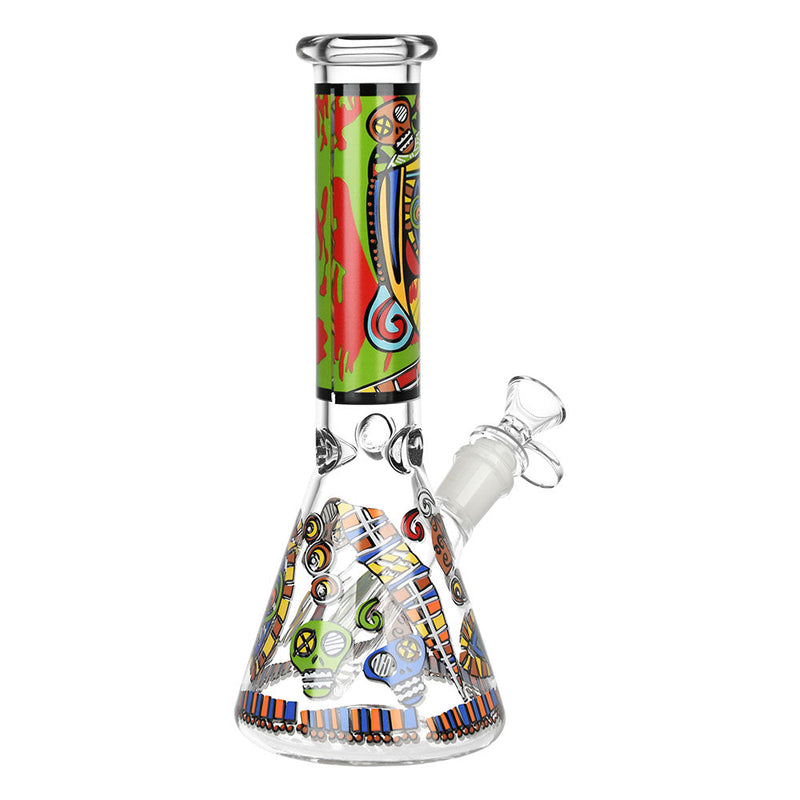 Abstract Art Beaker Water Pipe - 9.75"/14mm F/Designs Vary - Headshop.com