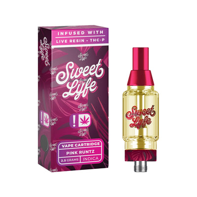 Sweet Lyfe Vape Cartridges 2.5ml w Live Resin Delta + THCP - Pink Runtz - Indica - Headshop.com