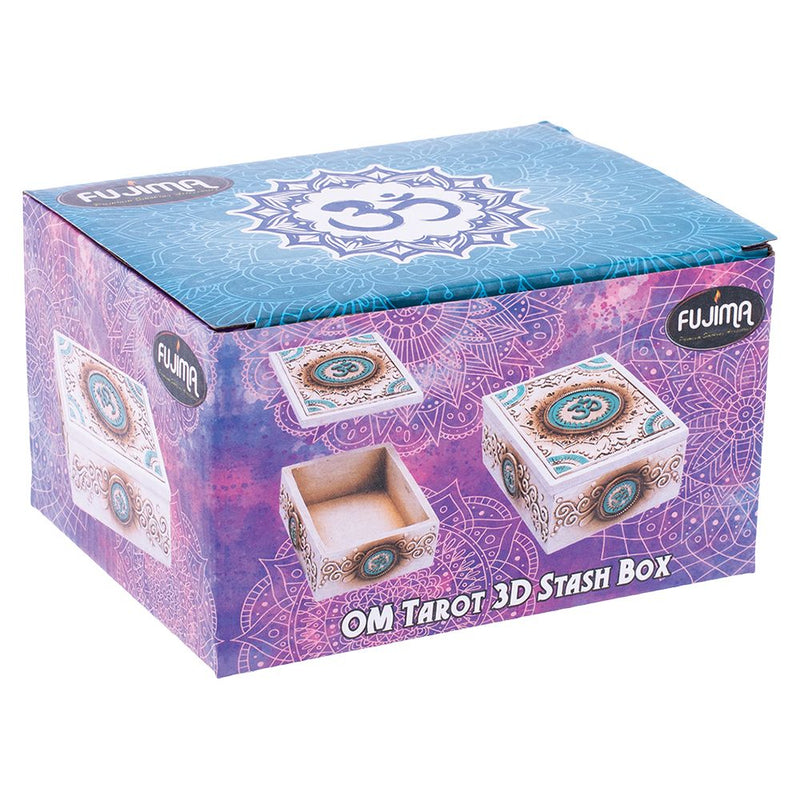 Fujima Om Symbol Tarot Polyresin Stash Box - 5.5"x 4"