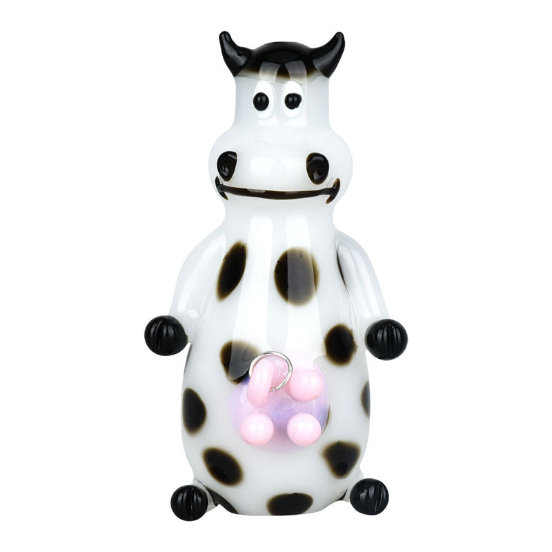 Udderly Bohemian Bovine Glass Hand Pipe - 4.5" - Headshop.com