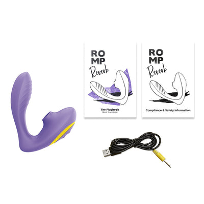 ROMP Reverb Rechargeable Silicone Clitoral and G-Spot Stimulator Purple