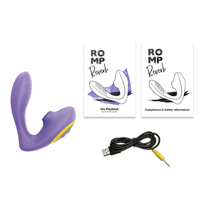 ROMP Reverb Rechargeable Silicone Clitoral and G-Spot Stimulator Purple