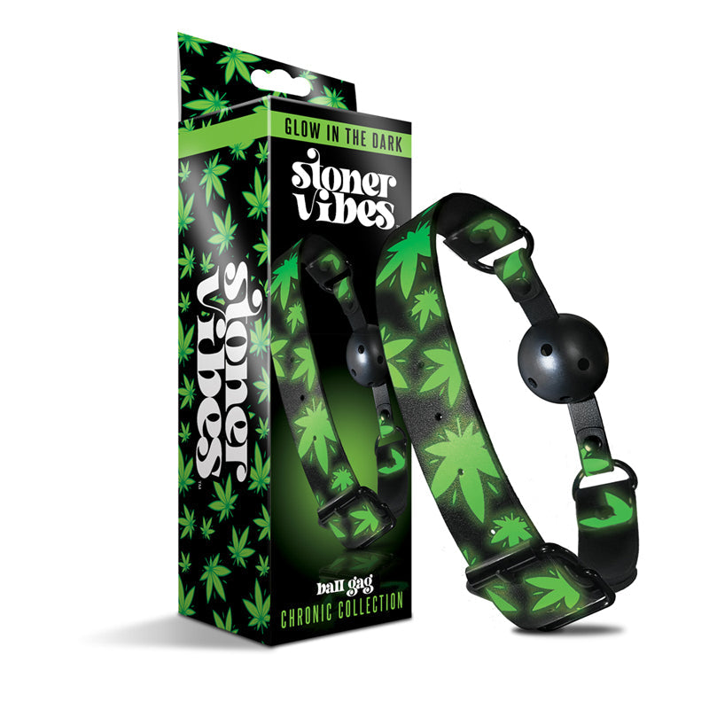 Stoner Vibes Chronic Collection Glow in the Dark Breathable Ball Gag - Headshop.com