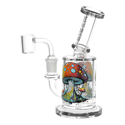 Pulsar Day Drippin' On Planet Shroom Glass Dab Rig - 6.25" / 14mm F - Headshop.com