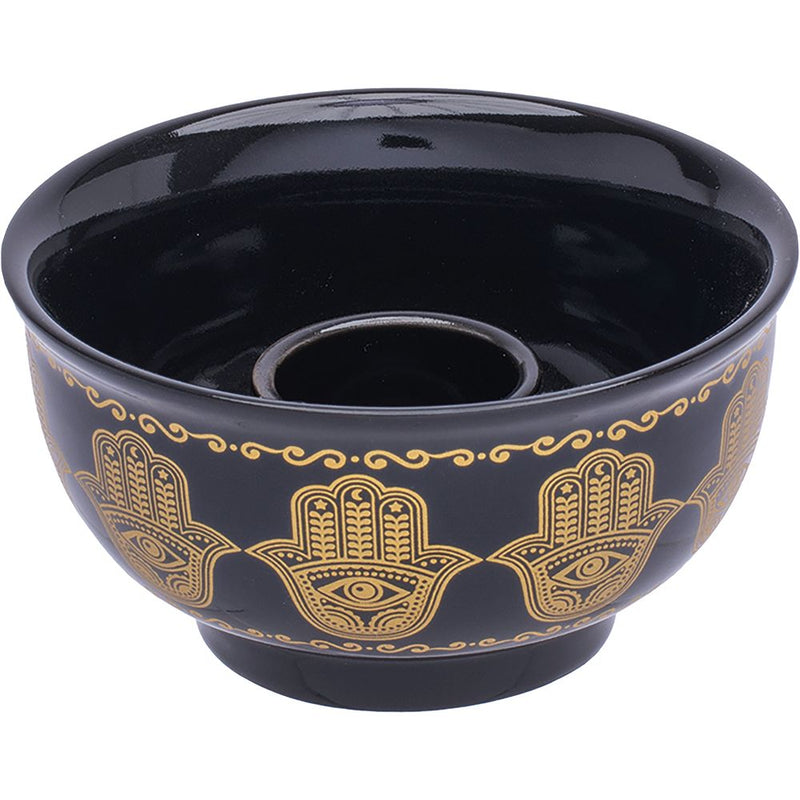 Fujima Ceramic Smudge Bowl with Holder - 2.25" / 4ct