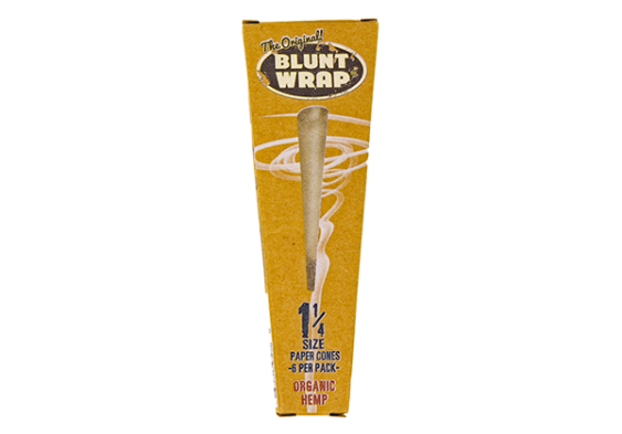 Orginal Blunt Wrap Organic Hemp Cones - 1 1/4 - 6 pack