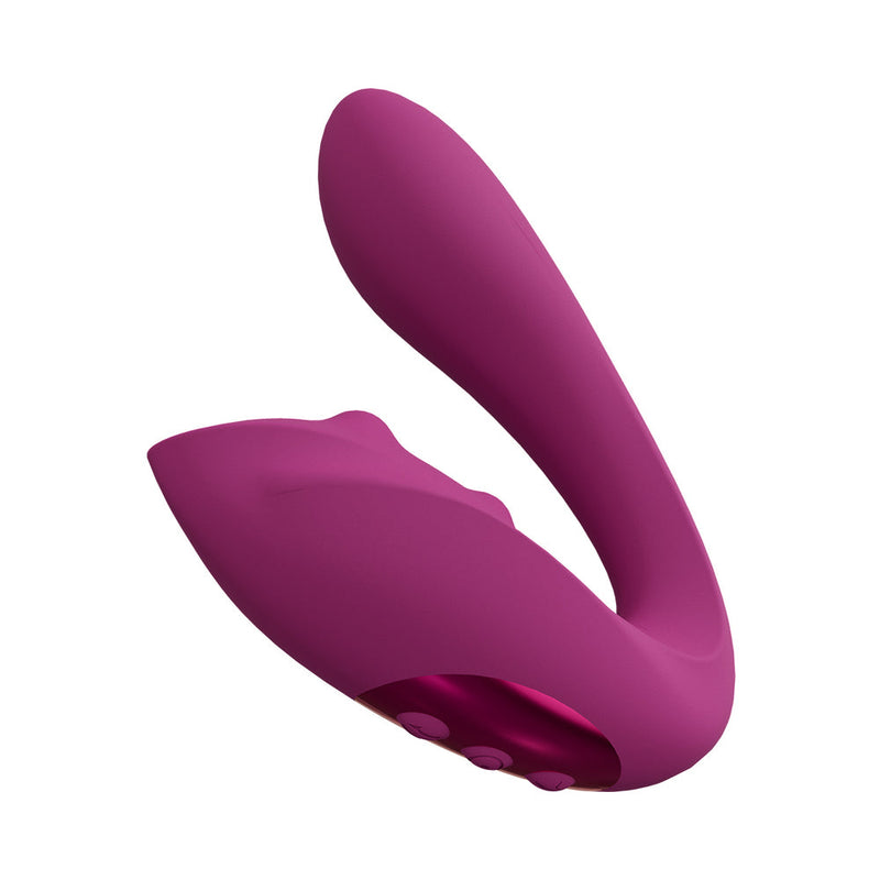 VIVE YUKI Rechargeable Dual Motor G-Spot Vibrator with Massaging Beads Pink