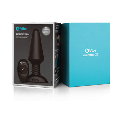 b-Vibe Rimming XL Rotating and Vibrating Remote Control Plug Black