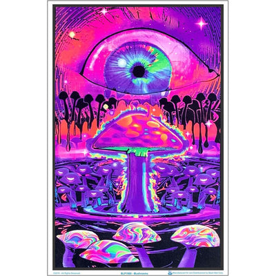 Magic Mushroom Blacklight Poster - 23"x35"