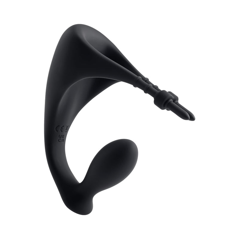 Gender X Back It Up Rechargeable Lasso C-Ring and Plug with Remote Silicone Black