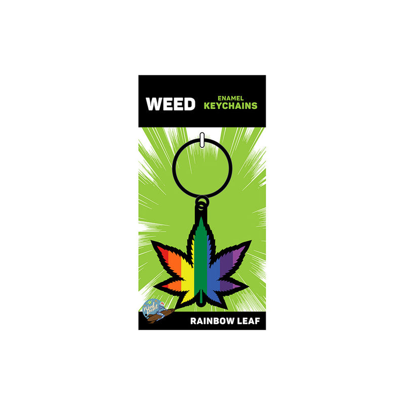 Weed Keychain Leaf: Rainbow - Headshop.com