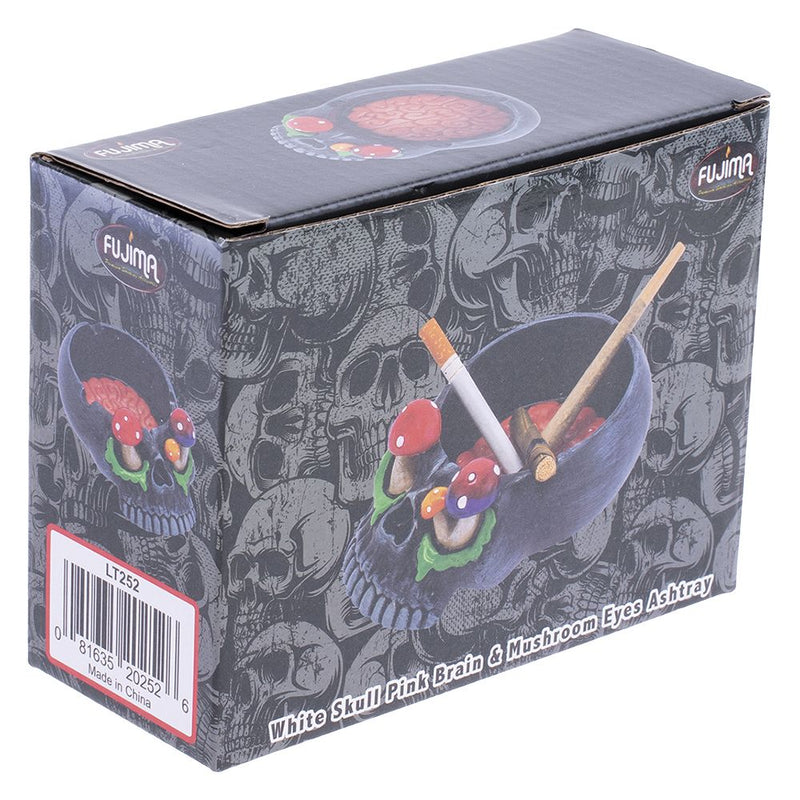 Skull Brain & Mushroom Eyes Ashtray - 5.75" x 4.2"" - Headshop.com