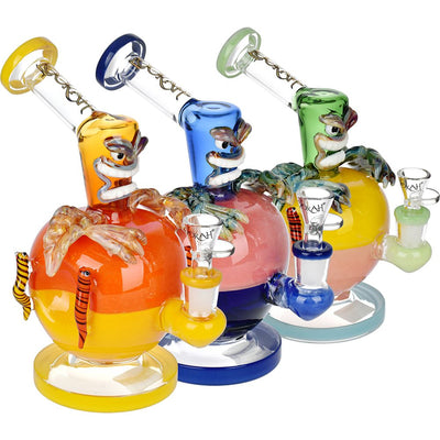 Lookah Glass Evil Apple Water Pipe - 8" / 14mm F / Colors Vary