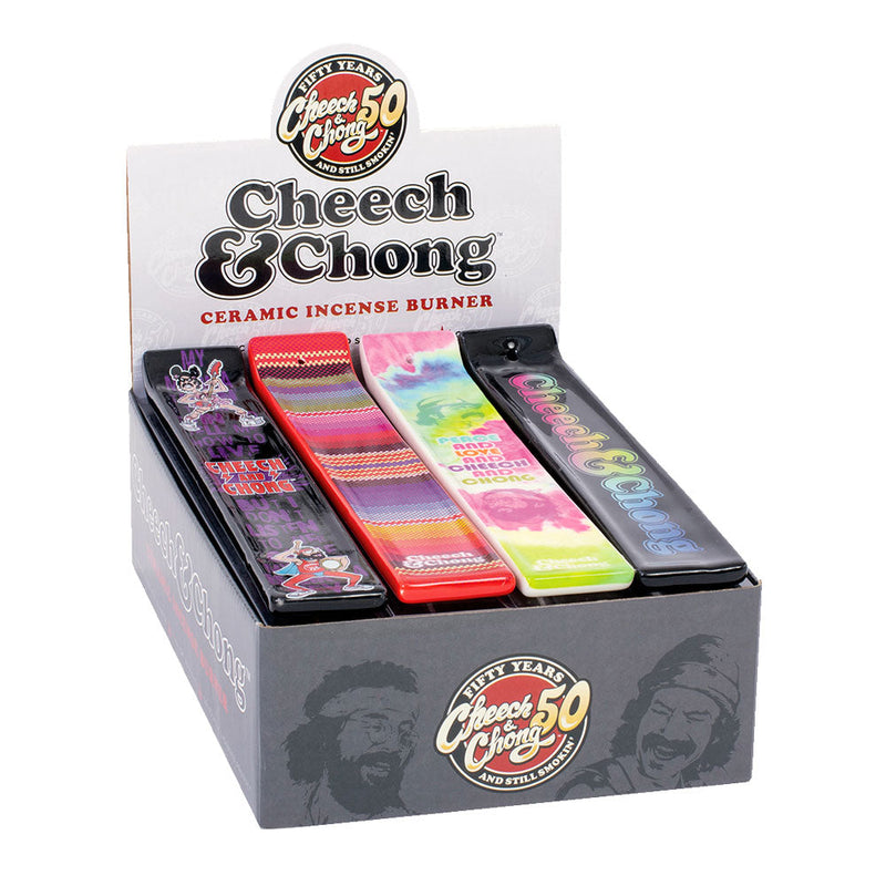 12PC DISP - Cheech & Chong Ceramic Incense Burner - 10.5"/Asst - Headshop.com