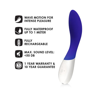 LELO MONA Wave Rechargeable G-Spot Vibrator Midnight Blue