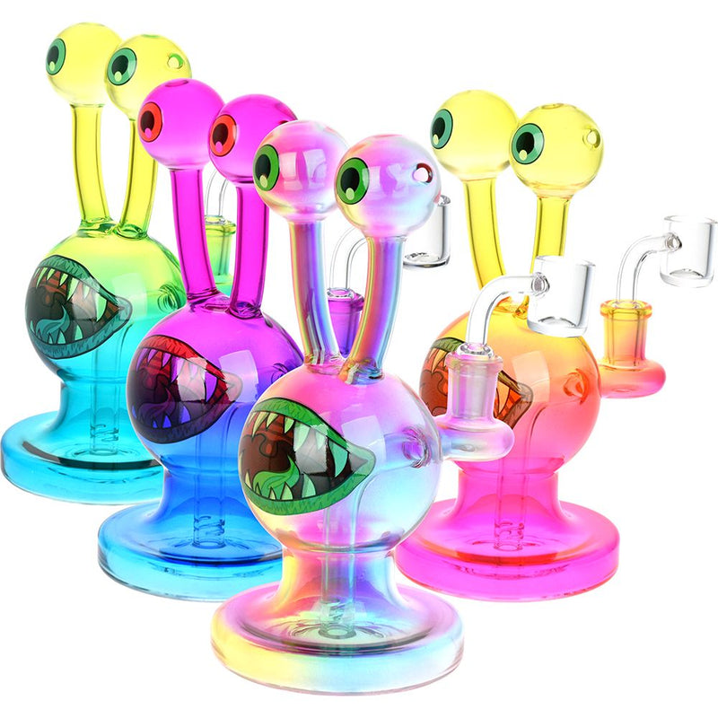 Snail Beastie Glass Dab Rig - 7.25" / 14mm F / Colors Vary - Headshop.com