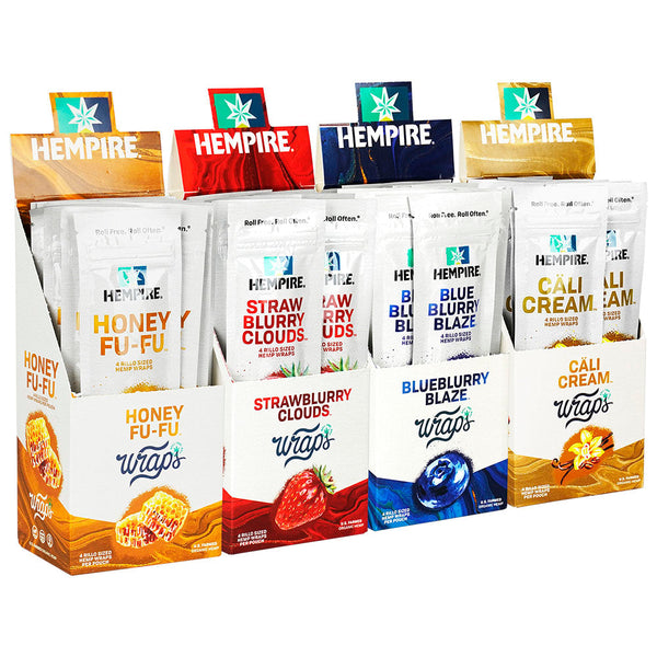 Hempire Hemp Wraps | 4pk | 15pc Display