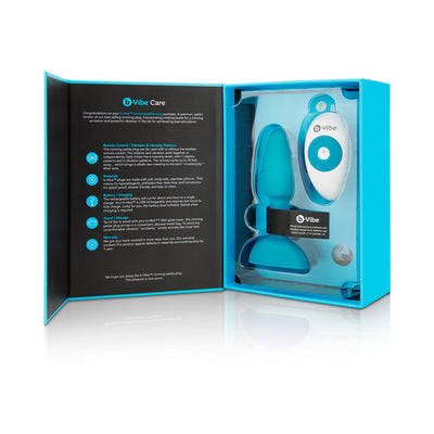 b-Vibe Rimming Petite Rotating and Vibrating Remote Control Plug Teal