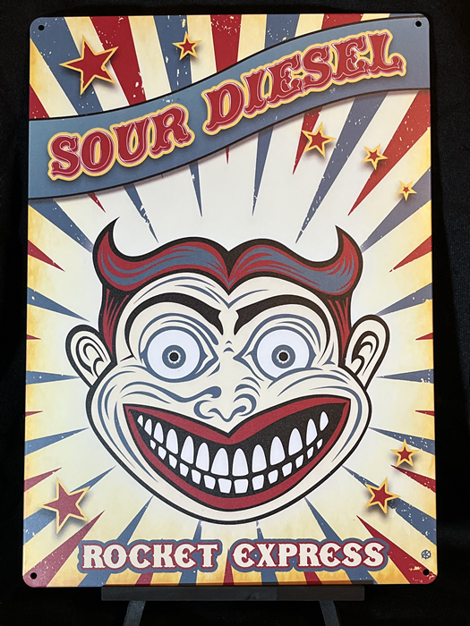 Sour Diesel Coney Head 32 CM x 48 CM Aluminum Sign - Headshop.com