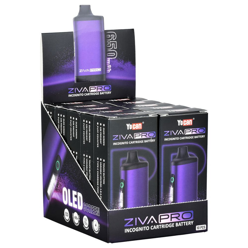 Yocan Ziva Pro Auto-Draw 510 Battery | 650mAh | 10ct Display - Headshop.com