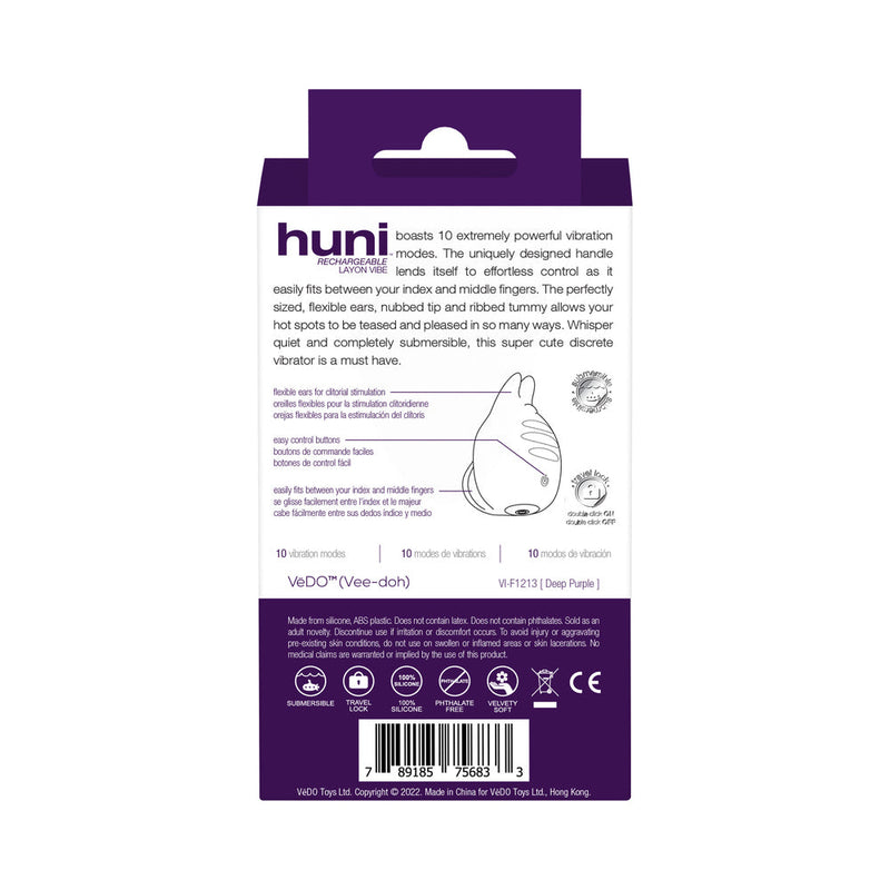 VeDO Huni Rechargeable Finger Vibe Deep Purple