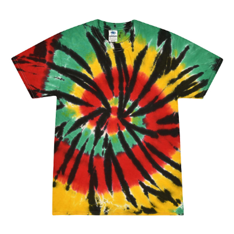 Rasta Web Short Sleeve Tie-Dye T-Shirt - Headshop.com