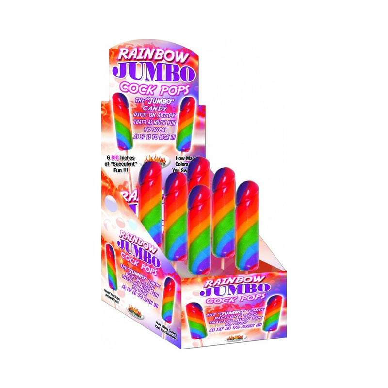 Rainbow Jumbo Cock Pops 6ct