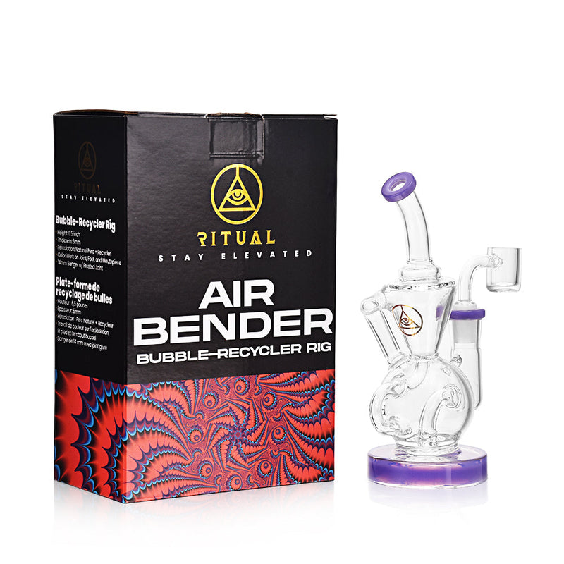 Ritual Smoke - Air Bender Bubble-Cycler Concentrate Rig - Slime Purple - Headshop.com