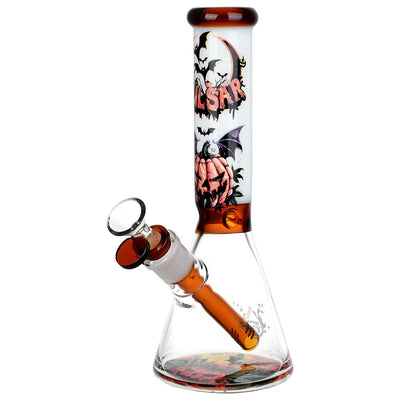 Pulsar Halloween Scene Beaker Water Pipe - 9.5" / 14mm F - Headshop.com