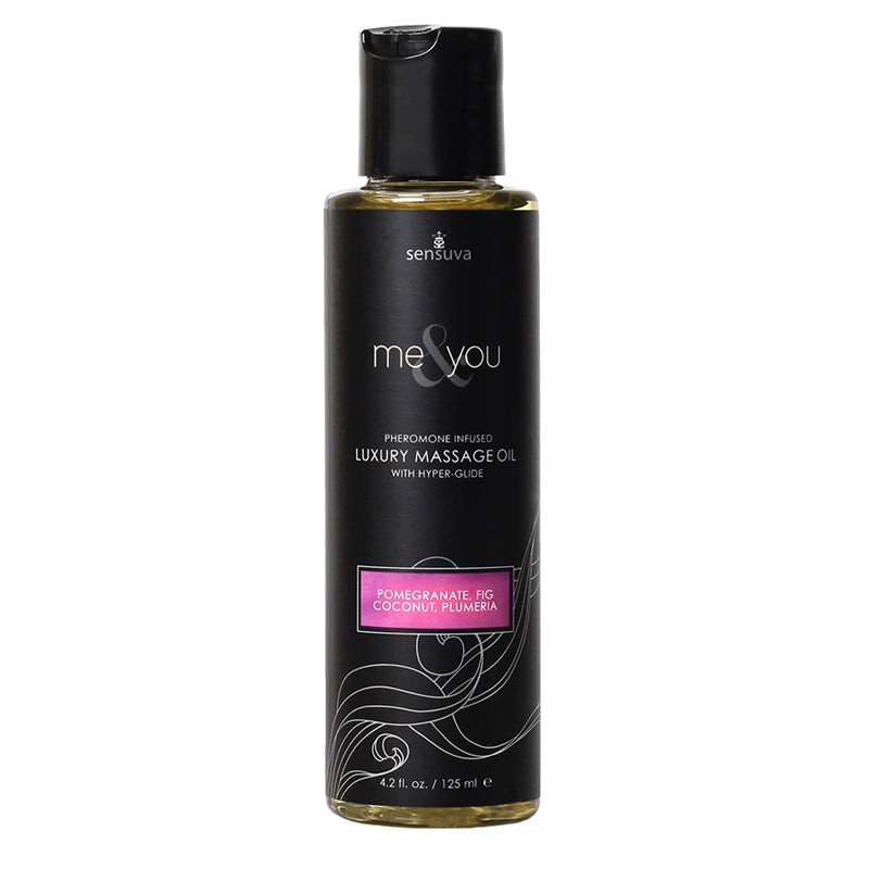 Sensuva Me & You Pheromone-Infused Luxury Massage Oil Pomegranate, Fig, Coconut, Plumeria 4.2 oz. - Headshop.com