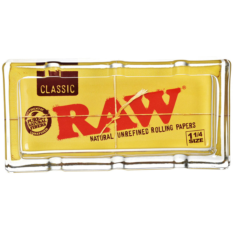 RAW Classic Pack Glass Ashtray - 6"x3" - Headshop.com