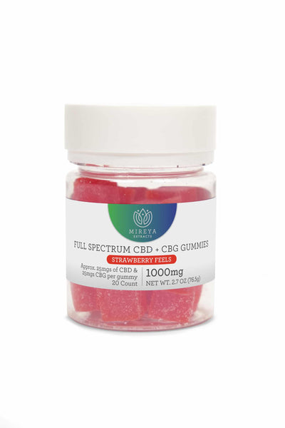 Mireya Extracts Strawberry Feels CBG & CBD Gummies - Headshop.com