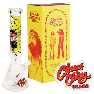 Cheech & Chong Glass Parked Beaker Bong - 15" / 14mm F