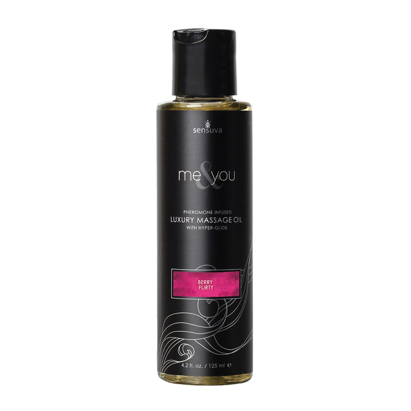 Sensuva Me & You Pheromone-Infused Luxury Massage Oil Berry Flirty 4.2 oz. - Headshop.com