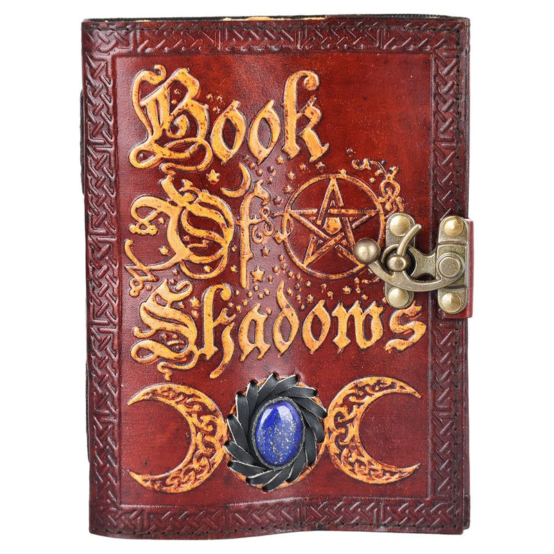 Book of Shadows Embossed Leather Journal - 8" x 6" - Headshop.com