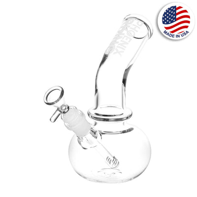 Phoenix Rising Bent Neck Beaker Glass Water Pipe - 8.75" / 14mm F / Clear - Headshop.com